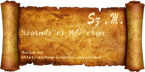 Szatmári Márton névjegykártya