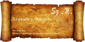 Szatmári Márton névjegykártya
