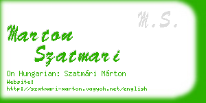 marton szatmari business card